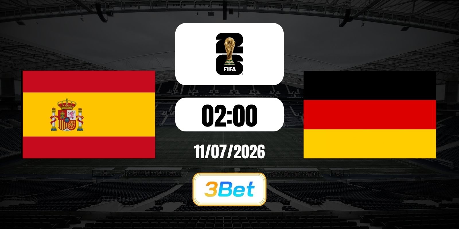 3BET Soi kèo Tây Ban Nha vs Bỉ 02h00 ngày 11/07/2026 - Tứ kết World Cup